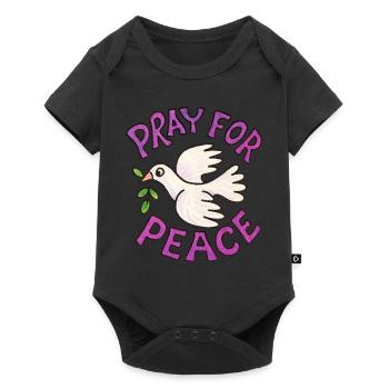 Priez pour la paix - Body à manches courtes Premium Bébé - noir - Devant