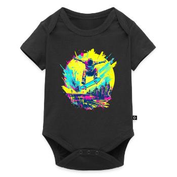 Neon Skater – Ride or Die Graffiti Style - Baby Premium short-sleeve bodysuit - black - Front
