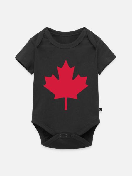 Kanada - Baby Premium Kurzarmbody - Schwarz