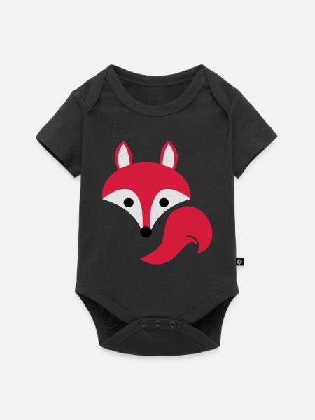 Fuchs - Baby Premium Kurzarmbody - Schwarz