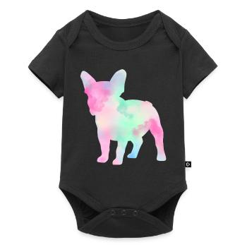 French Bulldog - Baby Premium Kurzarmbody - Schwarz - Vorne