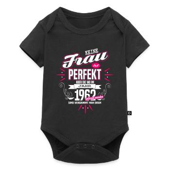 Perfekte Frau - Geboren 1962 - Baby Premium Kurzarmbody - Schwarz - Vorne