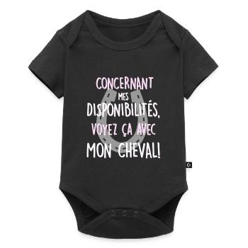 Voyez ça avec mon cheval! - Body à manches courtes Premium Bébé - noir - Devant