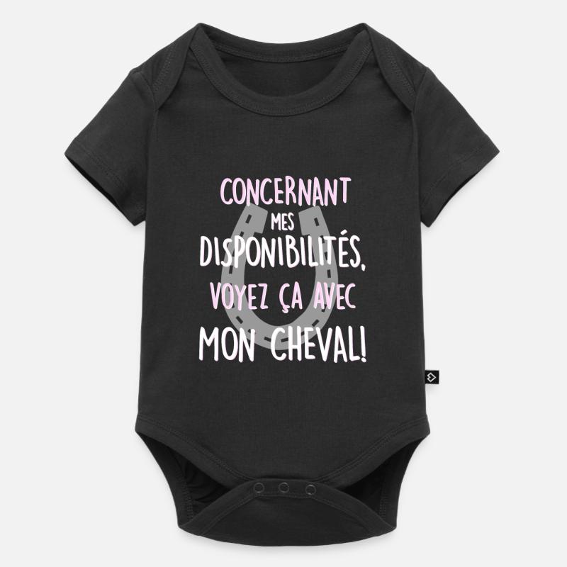 Voyez ça avec mon cheval! - Body à manches courtes Premium Bébé - noir