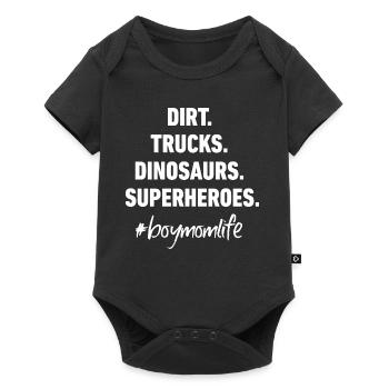 Mother son live love family gift - Baby Premium short-sleeve bodysuit - black - Front