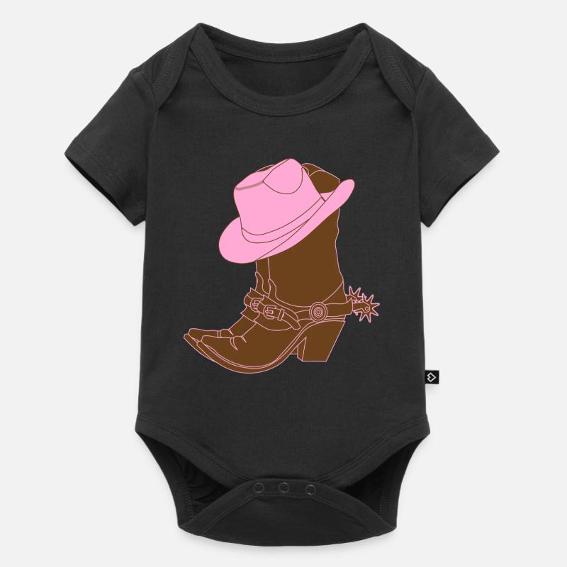 BOTTES COWBOY ROSE - Body à manches courtes Premium Bébé - noir