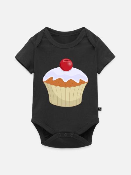 Cupcake - Baby Premium Kurzarmbody - Schwarz