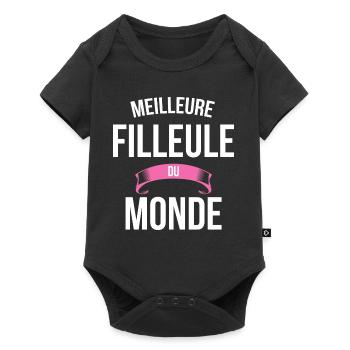 Meilleure Filleule du monde femme - Body à manches courtes Premium Bébé - noir - Devant