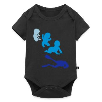 Evolution human rights sports diver plunges - Baby Premium short-sleeve bodysuit - black - Front