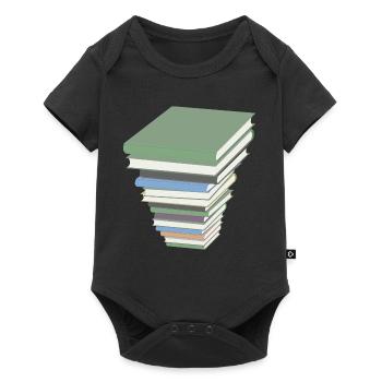 livres livres de lecture des lecteurs lisent lernen78 - Body à manches courtes Premium Bébé - noir - Devant