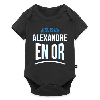je suis un Alexandre en or cadeau idée humour - Body à manches courtes Premium Bébé - noir - Devant