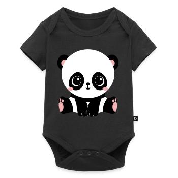 panda - Body à manches courtes Premium Bébé - noir - Devant