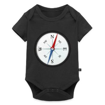 boussole - Body à manches courtes Premium Bébé - noir - Devant