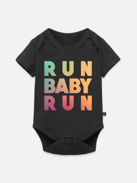 Run Baby Run - Body à manches courtes Premium Bébé - noir