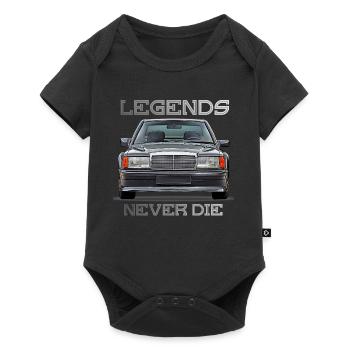 W201 190E legends never die - Baby Premium short-sleeve bodysuit - black - Front