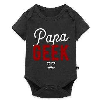 Papa geek cadeau - Body à manches courtes Premium Bébé - noir - Devant