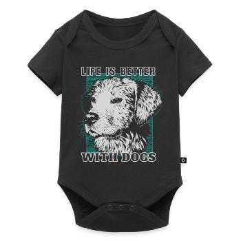 Cadeau de chien - Body à manches courtes Premium Bébé - noir - Devant