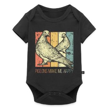 Carrier pigeon pigeon - Baby Premium short-sleeve bodysuit - black - Front