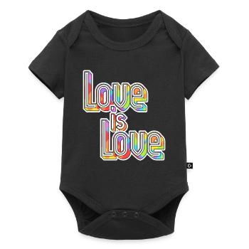 Love Is Love Gay Pansexual Bi LGBTQ LGBT Gift - Baby Premium short-sleeve bodysuit - black - Front