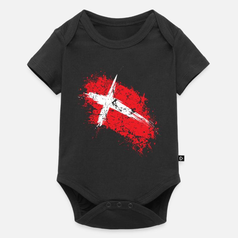 Dänemark - Baby Premium Kurzarmbody - Schwarz