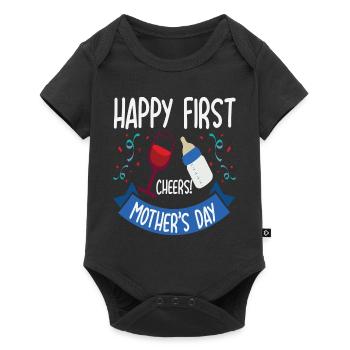 Cadeau de reconnaissance des parents pour la fête des mères - Body à manches courtes Premium Bébé - noir - Devant