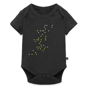 étoiles blanc jaune idée cadeau idée cadeau idée - Body à manches courtes Premium Bébé - noir - Devant