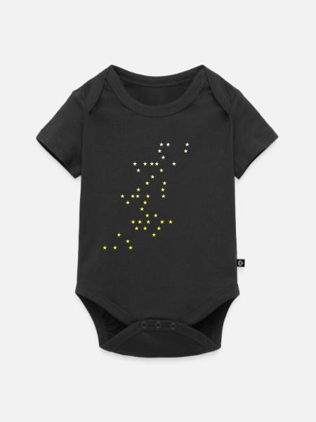 étoiles blanc jaune idée cadeau idée cadeau idée - Body à manches courtes Premium Bébé - noir