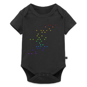 Stars Rainbow Colorful Star Galaxy Gift Idea - Baby Premium short-sleeve bodysuit - black - Front
