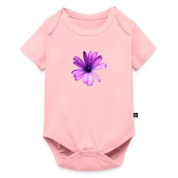 Fleur pourpre - Body à manches courtes Premium Bébé - rose - Devant