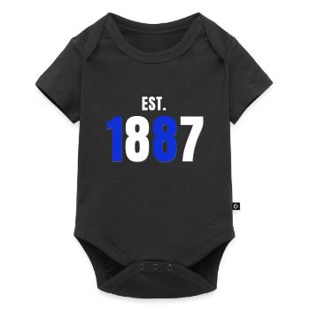 Est. 1887 Blue White Football Club (Idée cadeau) - Body à manches courtes Premium Bébé - noir - Devant