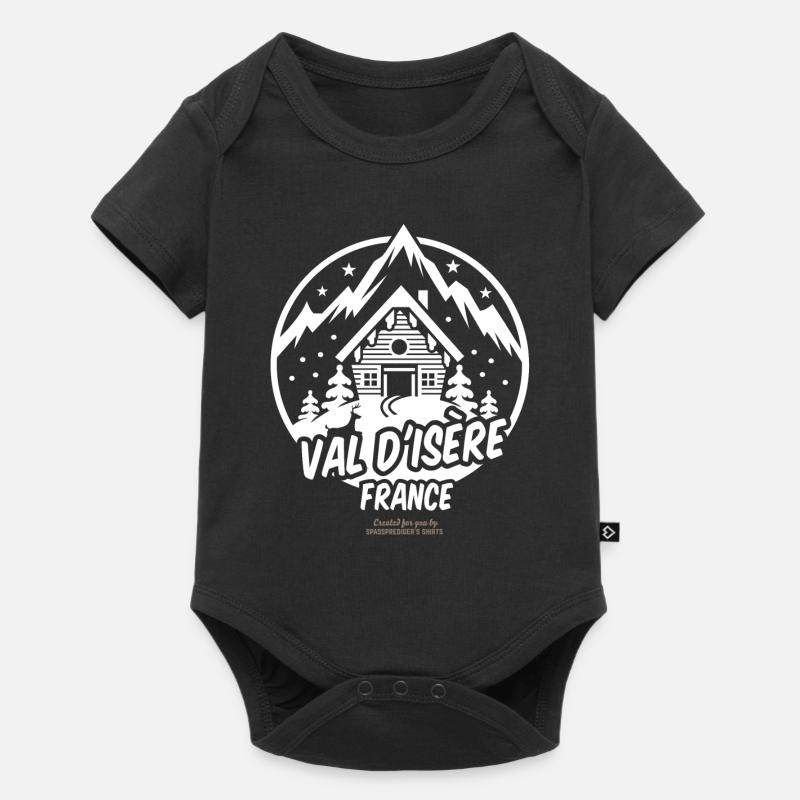 Val d'Isère - Baby Premium Kurzarmbody - Schwarz