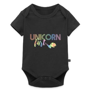 Unicorn Fart Rainbow Pups Fart - Baby Premium short-sleeve bodysuit - black - Front