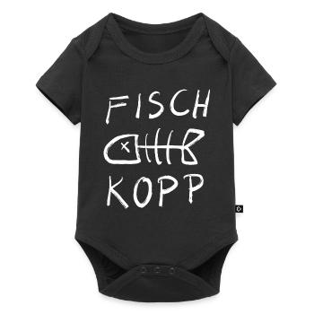 Fischkopp - Baby Premium Kurzarmbody - Schwarz - Vorne