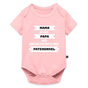 Patenonkel Patentante Patenkind Taufpate Taufpatin - Baby Premium Kurzarmbody - Rosa - Vorne