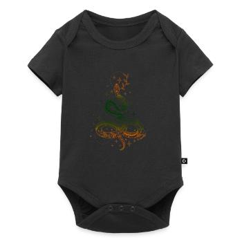Glow Snake green - Baby Premium short-sleeve bodysuit - black - Front