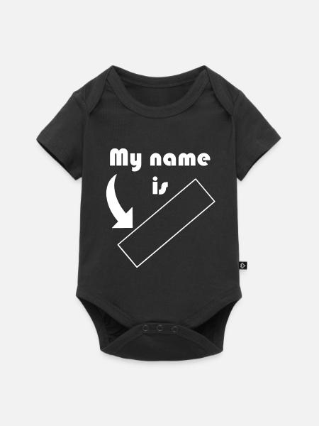 Mein Name ist ... anpassbar - Baby Premium Kurzarmbody - Schwarz