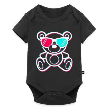 Teddy Bear Tiktok🔴🔵 - Baby Premium short-sleeve bodysuit - black - Front