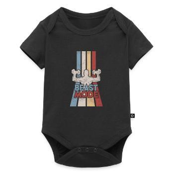 Workout Retro Fitness Training Gym Vintage - Baby Premium short-sleeve bodysuit - black - Front