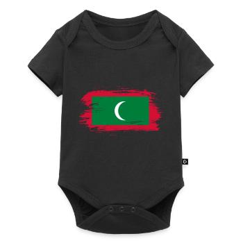 Maldives flag - Baby Premium short-sleeve bodysuit - black - Front