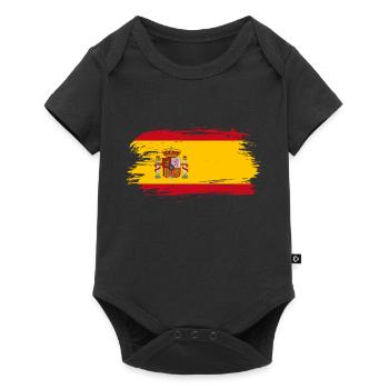 Espagne Drapeau - Body à manches courtes Premium Bébé - noir - Devant