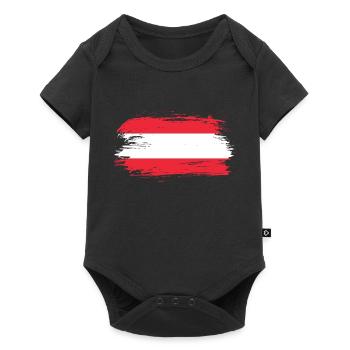 Austria Flag - Baby Premium short-sleeve bodysuit - black - Front
