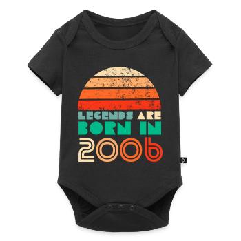 Legends are born in 2006 gift idea - Baby Premium short-sleeve bodysuit - black - Front