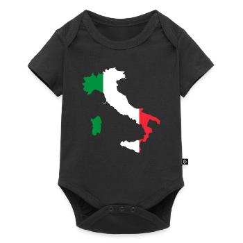 Italy Flag Map Gift Idea - Baby Premium short-sleeve bodysuit - black - Front