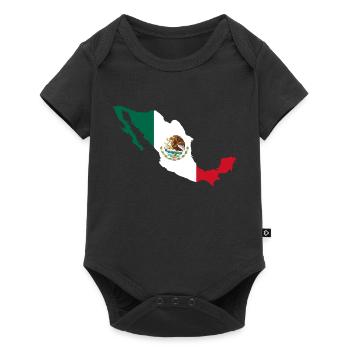 Drapeau mexique carte drapeau - Body à manches courtes Premium Bébé - noir - Devant