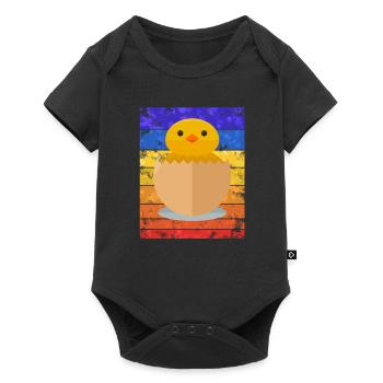 Küken Sunset - Baby Premium Kurzarmbody - Schwarz - Vorne