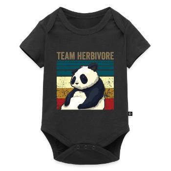 ÉQUIPE VINTAGE HERBIVORE - Body à manches courtes Premium Bébé - noir - Devant