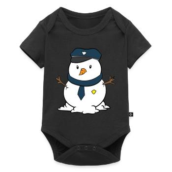 Père Noël Noël police enfants - Body à manches courtes Premium Bébé - noir - Devant