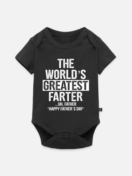 Worlds Greatest Farter - Funny Poop Dad ShirtW - Baby Premium short-sleeve bodysuit - black