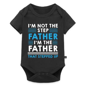 Step Father Steped Up - Father's Day - Baby Premium short-sleeve bodysuit - black - Front