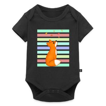 Red fox in the sunset - Baby Premium short-sleeve bodysuit - black - Front